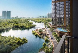 bán 2 phòng ngủ góc tháp a6, căn a6.3x.02 - view vòng cung, sông, landmark 81