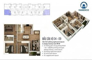 bán căn hộ chung cư 3pn, 2wc tại handi resco lê văn lương, giá ưu đãi 8,854 tỷ, 85,1m2