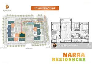 narra residences: bán căn 2pn+1 view nội khu giá tốt