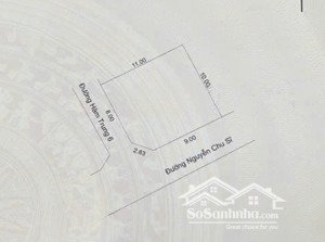 bán gấp lô góc đất 2 mặt tiền ngang 9m hướng đông nam-dân cư đông đúc 4,5 tỷ 108m2