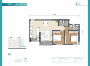 chính chủ cần bán gấp căn góc 2pn 2wc 75m2 chung cư d''lusso quận 2, giá 5tỷ950 sẵn hđ thuê