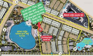 bán căn gần giáp góc 75m đẹp nhất pk victory noble tây thăng long .giá 16 tỷ. trực diện cv 8,3ha .