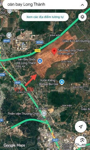 bán gấp siêu phẩm 1.247.4m2. mặt tiền đường ql51, xã long phước. cách sân bay long thành chỉ 800m