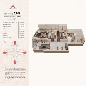 em sẵn căn 90m2 đẹp nhất dự án, giá ngoại giao! dự án the queen 360 giải phóng