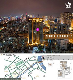 quận 1, bán zenity 3 phòng ngủ nội thất đẹp, tầng cao, sổ hồng, giá cực rẻ, sẵn hợp đồng thuê