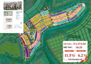 bán gấp - biệt thự song lập - đối diện công viên 200m chỉ 11,5 tỷ thanh toán 6,2 tỷ. lh 