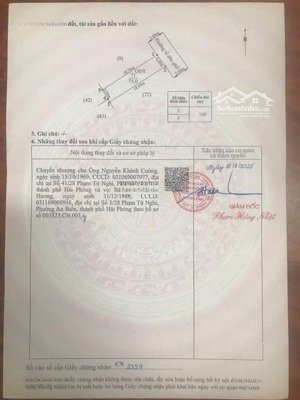 bán đất mặt ngõ 93 tân thành, dương kinh, hải phòng .