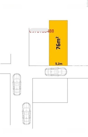 bán nhà 3 tầng 76m2, mặt tiền 5,2m, ngõ ô tô gần học viện tài chính