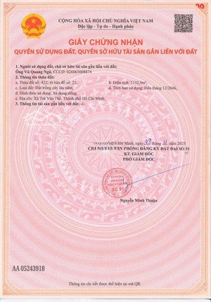 cơ hội cuối năm: sở hữu ngay 2132.9m2 đất mặt tiền nhựa rộng, đối diện kcn bàu bàng