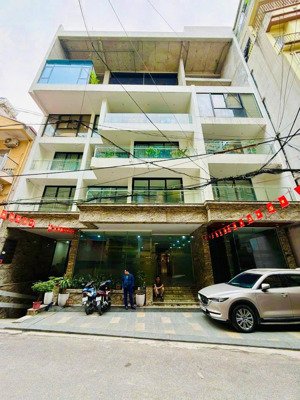 tòa nhà hạng a 300m2x8t cực đẹp. mặt tiền 16m - có hầm, 2 thang máy cạnh hồ tây phố lạc long quân.