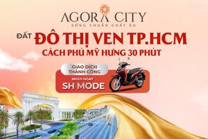 bán nền đất ở đô thị 108m2 agora city mặt tiền đường đt 818, thủ thừa, long an giá 19 triệu/m2