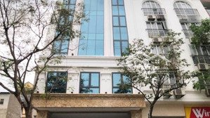 bán nhà mặt phố trần thái tông, dt 130m2 x 8 tầng, mặt tiền 8m, giá 85 tỷ.