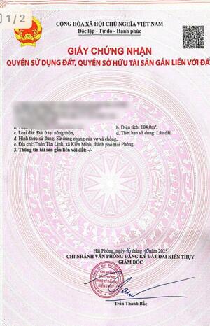 Bán đất Minh Tân - Kiến Thụy - Hải Phòng