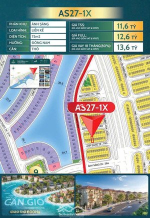 siêu phẩm 75m2 giá tốt phân khu ánh sáng