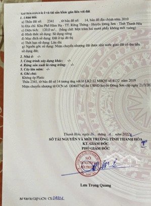 bán 02 lô đất lk 11&12 khu hàm hạ tt rừng thông đông sơn thanh hoá