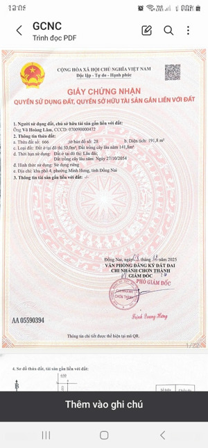 250m2 đường cao bá quát kcn minh hưng hàn quốc chơn thành ql13 vào 1km