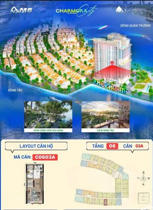 chính chủ bán gấp căn studio charmora nha trang view sông tắc, giá chỉ 2,7x tỷ