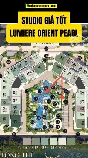 chào bán căn studio giá rẻ kính cong view trọn biệt thự ngọc trai l31m-1-1x03 lumiere orient pearl