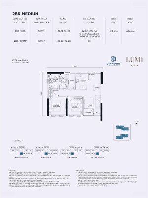 bán luôn căn 2 phòng ngủ diện tích 62.2m2 đẹp nhất tòa e1, e2 cao cấp nhất lumi hà nội. 