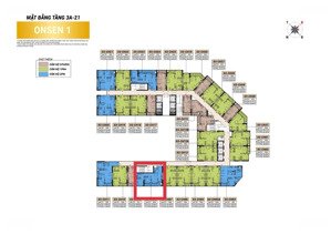 bán căn 2 phòng ngủ 08 ban công đông nam toà onsen 1, thiết kế đẹp ban công rộng thoáng không chênh