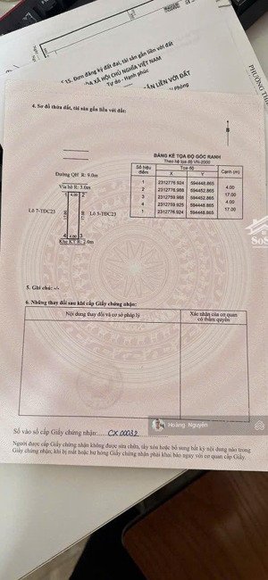 bán lô đất 68m2 tđc hoa động thủy nguyên trục đường 15m giá đầu tư chỉ 3,8 tỷ.
