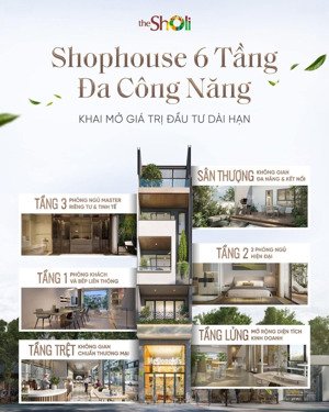 nhà phố tmdv the sholi cách aeon bình tân 2km liền kề q6, 6 tầng dtsd đến 442m2, nhà mới 100% shr