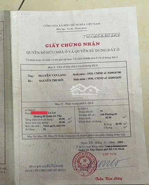 bán nhà: phạm văn đồng, p3, q. gò vấp (sổ 46m2 = 3.65 tỷ còn tl ít