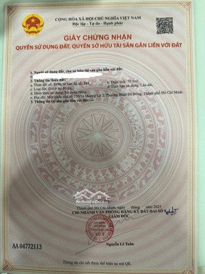 bán đất hẻm kinh doanh 413 lê văn quới thông hươg lộ 2 (4m*20m+ vỉa hè 3m- 8tỷ8 tl) gpxd được 6 tấm