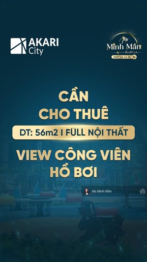 cho thuê giá rẻ căn 2pn 56m2, full nội thất, khu dân cư akari city võ văn kiệt, nam long nhật bản,