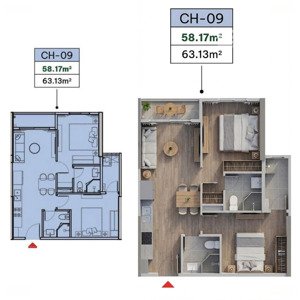 bán căn 2pn 63m2 rộng rãi cho cả gia đình, thanh toán chia nhỏ 10 đợt đóng tiền, giá 3,6 tỷ