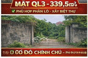 bán đất lô 2 đường quốc lộ 3 diện tích 339,5m phù hợp phân lô, xây biệt thự giá tốt