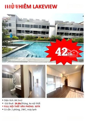 * chuyên cho thuê căn hộ thủ thiêm lakeview, 4pn, 3wc, máy lạnh, thang máy riêng, 42tr/154.8m2*