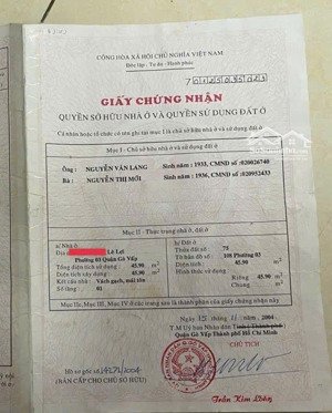 bán nhà cấp 4: phạm văn đồng, p3 q. gò vấp (sổ 46m2 = 3.65 tỷ)