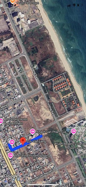gần biển! bán cặp đất 200m2 19,5 tỷ - mt lưu văn lang - gần bãi tắm sơn thuỷ