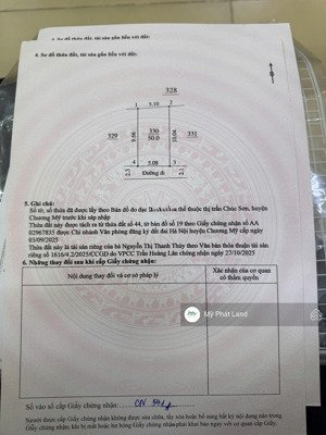 chính chủ bán 2 lô đất 50m2, ô tô đỗ cách 5m, 300m ra quốc lộ 6 thị trấn chúc sơn, giá 3.35 tỷ