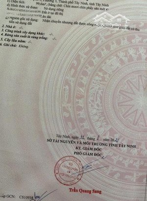 bán nr siêu hot tại đường số 2, phường 3, tây ninh, 6 tỷ, 99.6m2