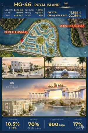 bán căn biệt thự song lập hoàng gia vinhomes vũ yên diện tích 180m2 - diện tích xây dựng 428,5m2