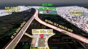 hot đấu giá tại xã tráng việt cũ nay thuộc xã mê linh, có đường 48m chạy qua và giữa 2 cầu lớn