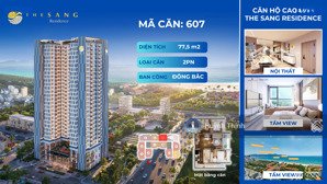 duy nhất căn 2pn trực diện view biển tại the sang! bàn giao ngay quý 1/2026, khai thác cho thuê tốt
