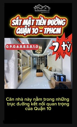 bán nhà quận 10 hẻm 3m thông 5 tầng btct chỉ hơn 7 tỷ