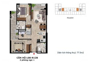 bán căn hộ 2 ngủ diện tích 77,5 m2 tại chung cư cao cấp eden garden