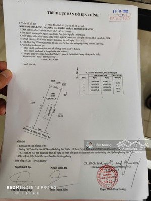 bán gấp lô đất biệt thự lái thiêu 115, dt 335m2, gía : 32tr/1m2, shr, lh : hotline