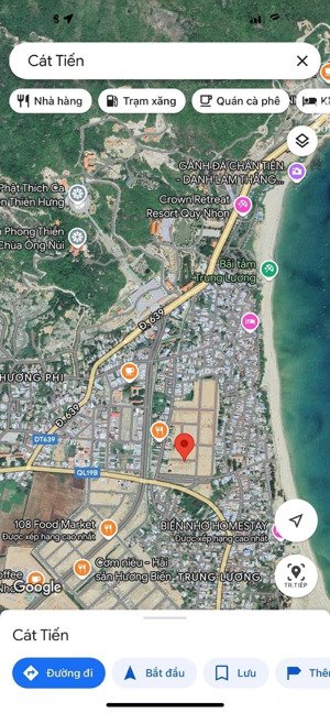 bán lô đất biển khu tt cát tiến - phú cát giá 21 triệu/m2 ra biển 300m