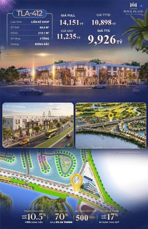 mở bán giới hạn shophouse 3 tầng duy nhất tla-412