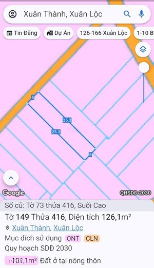 cần bán lô đất thổ cư xây nhà, 126m2 sổ hồng sẵn giá chỉ 420 triệu gần kdl núi chứa chan