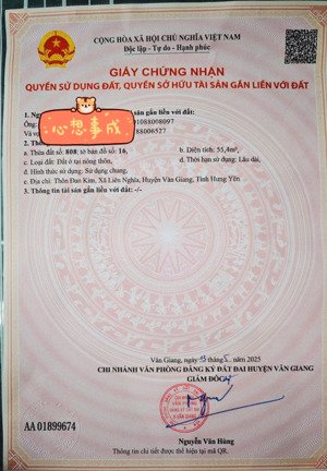 chính chủ bán 55,4m2 tại đan kim liên nghĩa văn giang sát sân vận động pvf mở rộng và đại học bkcs2