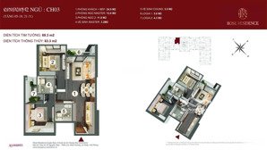 chỉ từ 50tr bán ch 03 tại rose residence - căn 2n2vs - ngay đường võ nguyên giáp - lh 