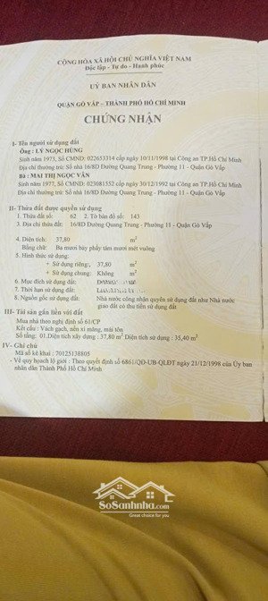 hh1% nhận đủ, quang trung phường 11 gò vấp