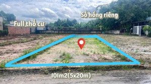 bán gấp lô đất 101m² giá 900tr đường lê minh nhựt xã tân thông hội củ chi gần chợ_ sổ hồng riêng