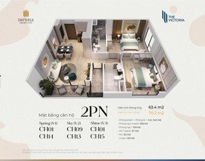 chính chủ cần bán gấp căn 2pn2vs diện tích 63m2 giá 4,7 tỷ tại the victoria vinhomes smart city